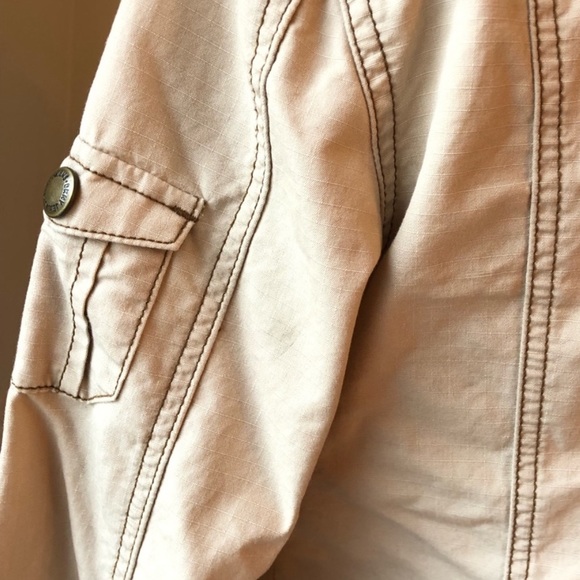 🤑DKNY Jeans Utility Jeans Style Cotton Jacket Tan - Picture 4 of 7